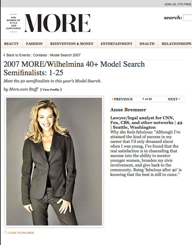 More magazine with Anne Bremner