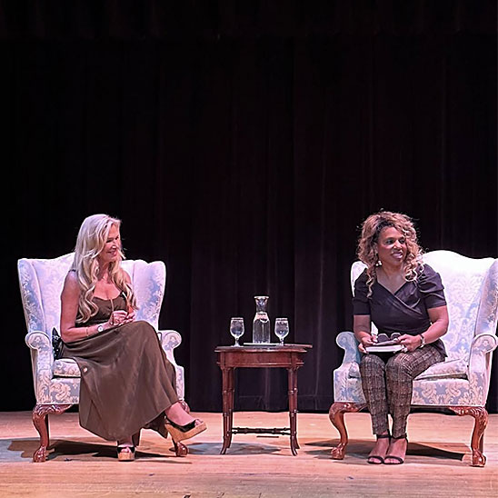 Anne Bremner with Chief Carmen Best